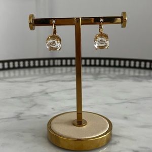 Kate Spade Small SQUARE Clear Stone with Lever Backs